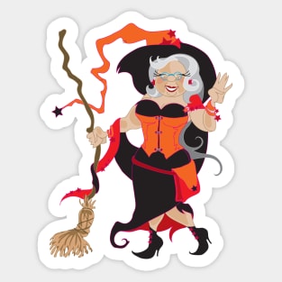 Granny Hex (orange) Sticker